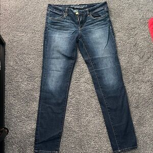 American Eagle Outfitters Women's Dark Blue Skinny Stretch Jeans